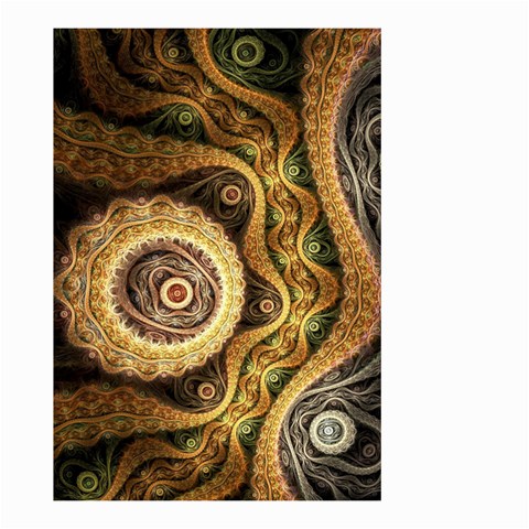 Fractal Floral Ornament Wave Vintage Retro Small Garden Flag (Two Sides) from ArtsNow.com Front
