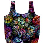 Floral Fractal 3d Art Pattern Full Print Recycle Bag (XL)