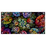 Floral Fractal 3d Art Pattern Banner and Sign 4  x 2 