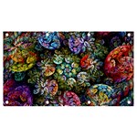 Floral Fractal 3d Art Pattern Banner and Sign 7  x 4 