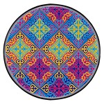 Colorful Flora Flora Kazakh Pattern Wireless Fast Charger(Black)