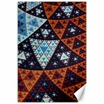 Fractal Triangle Geometric Abstract Pattern Canvas 12  x 18 