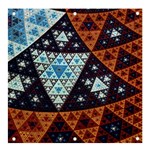 Fractal Triangle Geometric Abstract Pattern Banner and Sign 4  x 4 