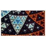 Fractal Triangle Geometric Abstract Pattern Banner and Sign 7  x 4 