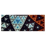 Fractal Triangle Geometric Abstract Pattern Banner and Sign 8  x 3 