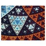 Fractal Triangle Geometric Abstract Pattern Premium Plush Fleece Blanket (Medium)