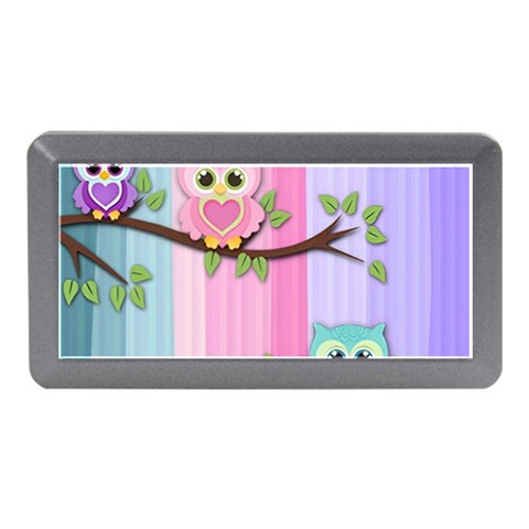 Owls Family Stripe Tree Memory Card Reader (Mini) from ArtsNow.com Front