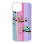 Owls Family Stripe Tree iPhone 14 TPU UV Print Case