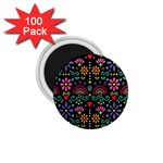 Mexican Folk Art Seamless Pattern 1.75  Magnets (100 pack) 