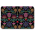 Mexican Folk Art Seamless Pattern Large Doormat