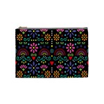 Mexican Folk Art Seamless Pattern Cosmetic Bag (Medium)