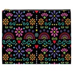 Mexican Folk Art Seamless Pattern Cosmetic Bag (XXXL)