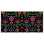 Mexican Folk Art Seamless Pattern Banner and Sign 8  x 4 