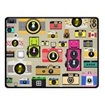 Retro Camera Pattern Graph Two Sides Fleece Blanket (Small)