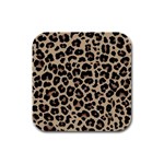 Leopard Animal Skin Patern Rubber Square Coaster (4 pack)