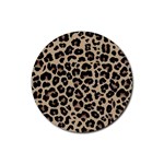 Leopard Animal Skin Patern Rubber Round Coaster (4 pack)