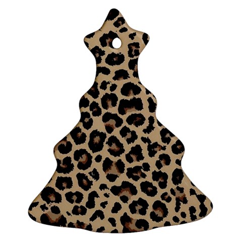 Leopard Animal Skin Patern Ornament (Christmas Tree)  from ArtsNow.com Front