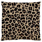 Leopard Animal Skin Patern Standard Premium Plush Fleece Cushion Case (One Side)