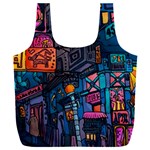 Wallet City Art Graffiti Full Print Recycle Bag (XXL)