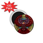 Colorful Owl Art Red Owl 1.75  Magnets (100 pack) 