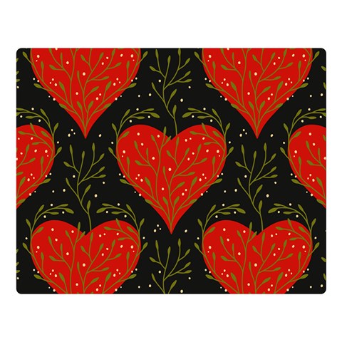 Love Hearts Pattern Style Two Sides Premium Plush Fleece Blanket (Large) from ArtsNow.com 80 x60  Blanket Front