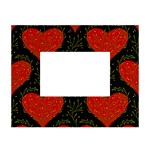 Love Hearts Pattern Style White Tabletop Photo Frame 4 x6 