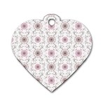 Pattern Texture Design Decorative Dog Tag Heart (One Side)