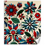 Flora Pattern Flower Canvas 8  x 10 