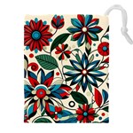 Flora Pattern Flower Drawstring Pouch (4XL)