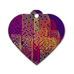 Building Architecture City Facade Dog Tag Heart (Two Sides)