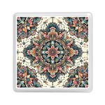 Floral Pattern Flowers Memory Card Reader (Square)