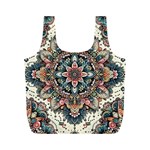 Floral Pattern Flowers Full Print Recycle Bag (M)