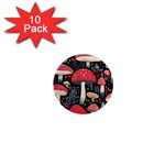 Mushrooms Psychedelic 1  Mini Magnet (10 pack) 