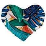 Leaves-3923413 Large 19  Premium Heart Shape Cushions