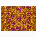 Blooming Flowers Of Orchid Paradise Large Glasses Cloth