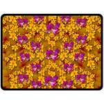 Blooming Flowers Of Orchid Paradise Two Sides Fleece Blanket (Large)