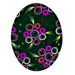 Floral-5522380 Oval Glass Fridge Magnet (4 pack)