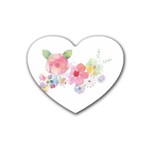 Flower-2342706 Rubber Heart Coaster (4 pack)