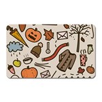 Halloween Doodle Autumn Pumpkin Magnet (Rectangular)