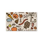 Halloween Doodle Autumn Pumpkin Sticker Rectangular (10 pack)