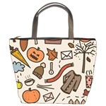 Halloween Doodle Autumn Pumpkin Bucket Bag
