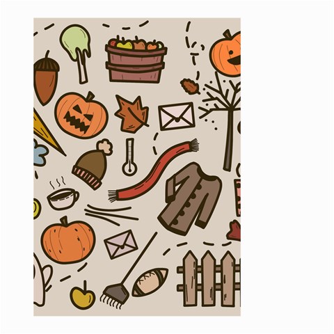 Halloween Doodle Autumn Pumpkin Small Garden Flag (Two Sides) from ArtsNow.com Front