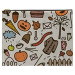 Halloween Doodle Autumn Pumpkin Cosmetic Bag (XXXL)