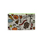 Halloween Doodle Autumn Pumpkin Cosmetic Bag (XS)