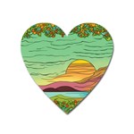 Painting Colors Box Green Heart Magnet