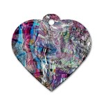 Layered waves Dog Tag Heart (Two Sides)