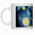 Spaceship Starry Night Van Gogh Painting White Mug