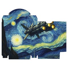 Spaceship Starry Night Van Gogh Painting Playing Cards Single Design (Rectangle) with Custom Box from ArtsNow.com Poker Box