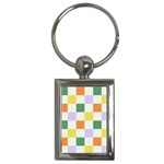 Board Pictures Chess Background Key Chain (Rectangle)