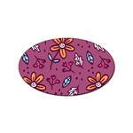 Flowers Petals Leaves Foliage Sticker Oval (10 pack)
